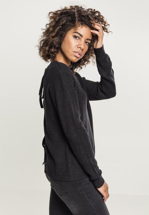 Actual product image Urban Classics Ladies Back Lace Up Sweater (XS)