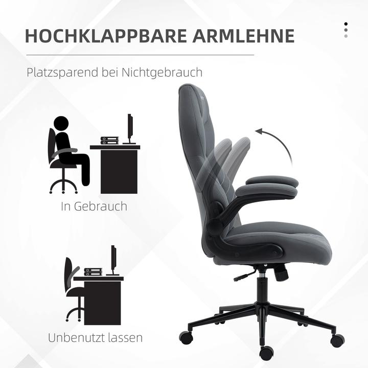 Image du produit Vinsetto Chaise de bureau avec appui-tête et accoudoirs