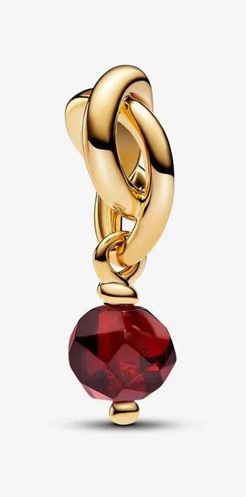 Actual product image Pandora Moments birthstone January (Sterling silver, Metal gold-plated in 14K)