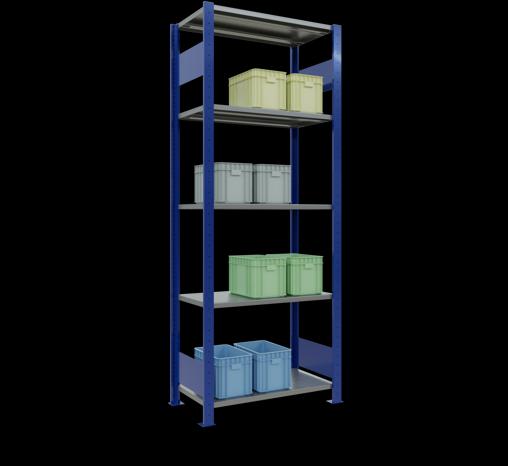 Immagine prodotto Schulte Lagertechnik Sistema di scaffalature di base senza viti MULTIplus150 con ripiani di lunghezza