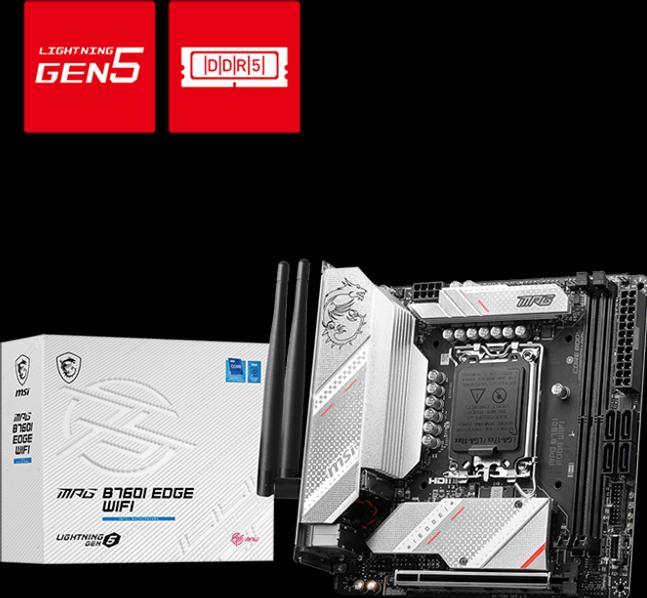 Produktbild MSI MPG B760I EDGE WIFI (LGA 1700, Intel B760, Mini-ITX)
