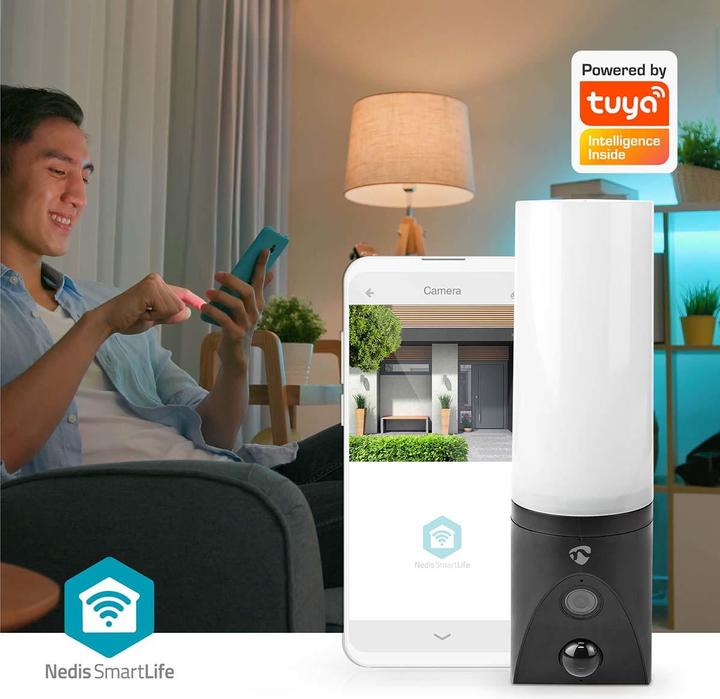 Image du produit Nedis SmartLife Caméra d'extérieur | Wi-Fi | Lumière ambiante | Full HD 1080p | IP65 | Stockage dans le (1920 x 1080 Pixels)