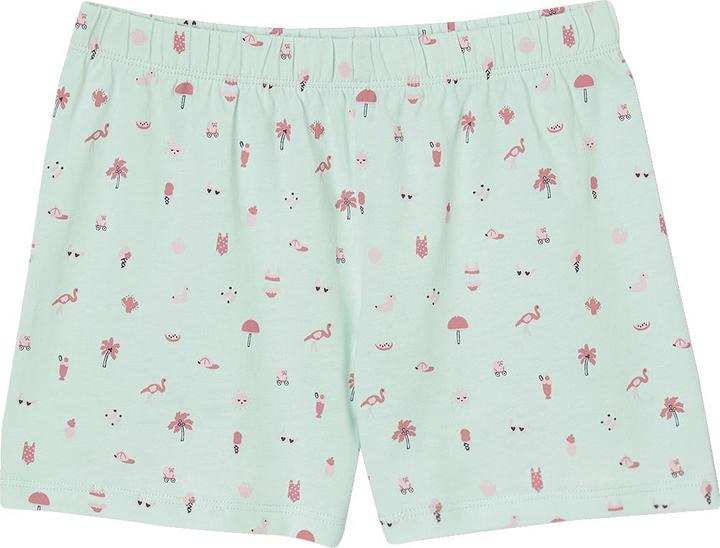 Produktbild Vertbaudet 2er-Pack Mädchen Sommer-Schlafanzüge Regenbogen & Flamingo, mit Recycling-Baumwolle (110)