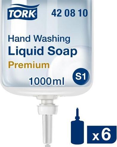 Immagine prodotto Tork Lavamani 420810 Sapone liquido 1l 6pz. (Sapone liquido, 1000 ml)