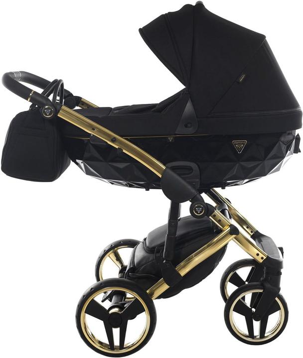Actual product image Junama Diamond S Line V2 - multifunctional, exclusive 2in1 pushchair with 3in1 option | 02 Black