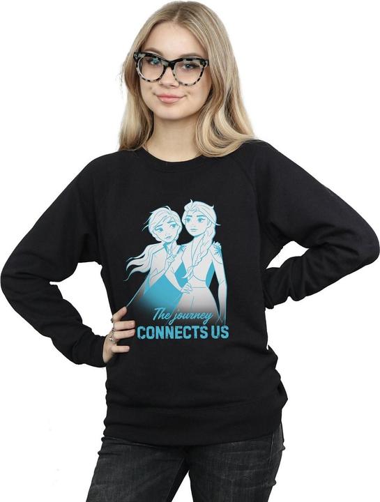 Actual product image Disney Womens/Ladies Frozen 2 Elsa and Anna The Journey Connects Us Sweatshirt (L)