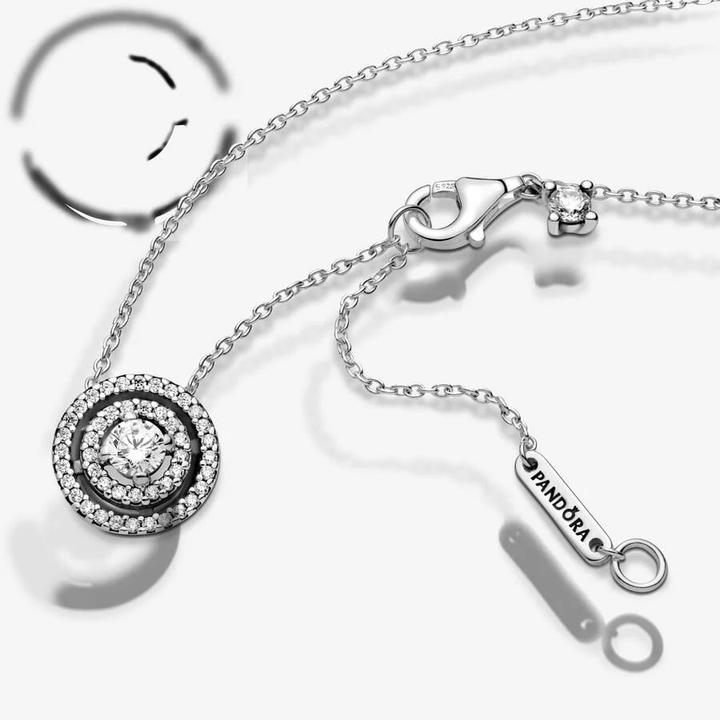 Produktbild Pandora Sparkling Double Halo Halskette (Sterling Silber 925, 45 cm)
