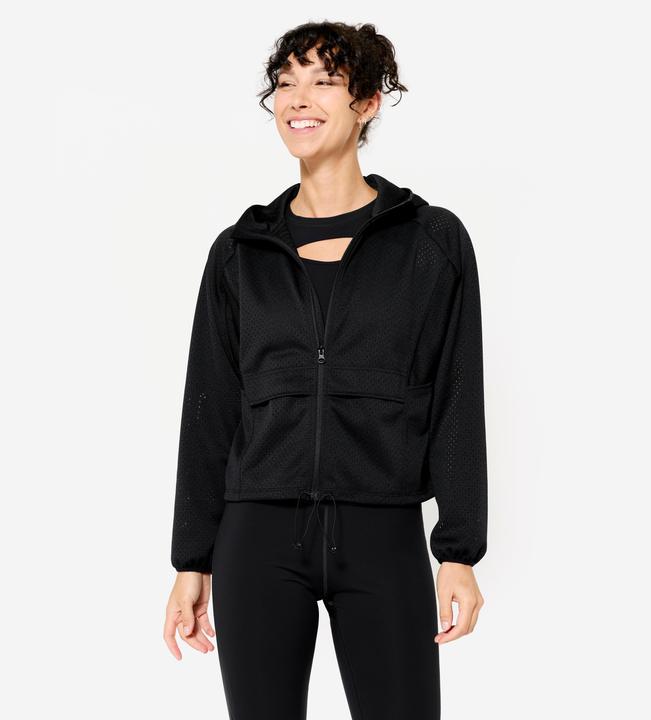 Produktbild Domyos Trainingsjacke Damen perforiert - Light schwarz (XL)