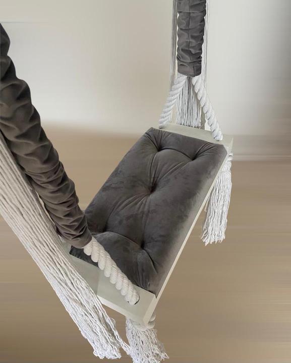Actual product image MiLeNatural Zimmerschaukel WOOD SWING Grau