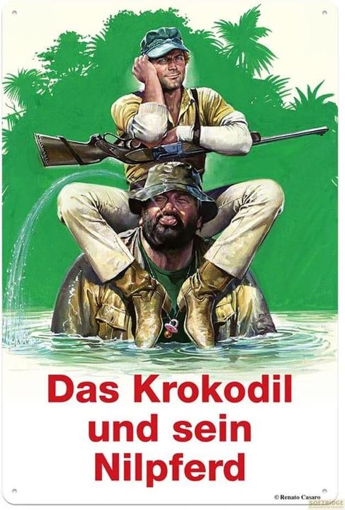 Produktbild Puag Blechschild Das Krokodil und sein Nilpferd (20 x 30 cm)