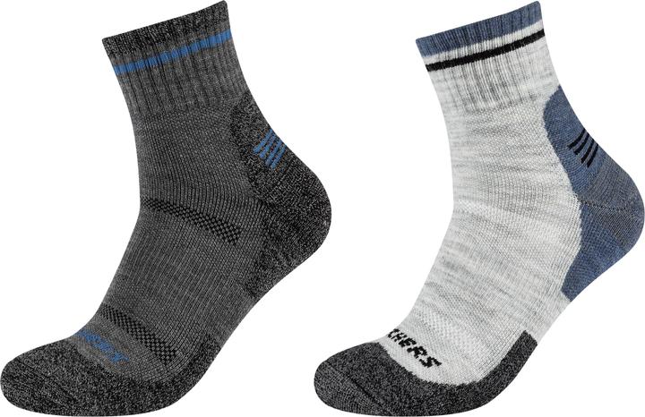 Skechers 2PPK Men Trail Wool Quarter Socks SK42052-9300 -