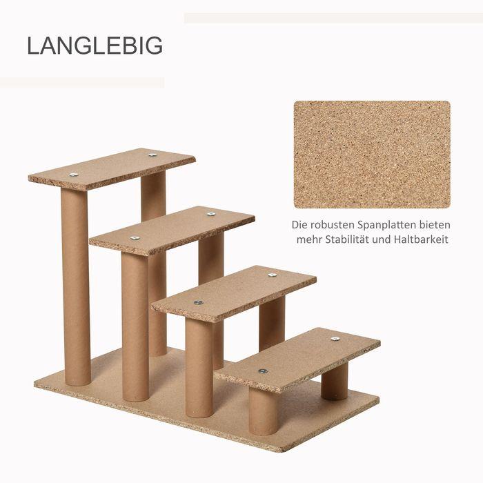 Image du produit Swisshandel24 Escalier pour animaux de compagnie Rampe pour chiens à 4 marches avec couvercle amovible Escalier (Chien, Chat)
