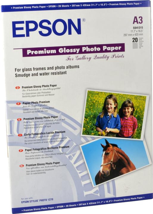 Produktbild Epson Premium Glossy (255 g/m², A3, 20 x)