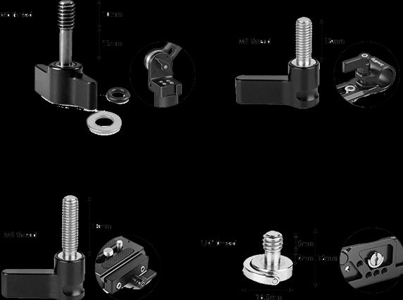 Produktbild SmallRig 3995 SCREW RATCHET WINGNUT SET