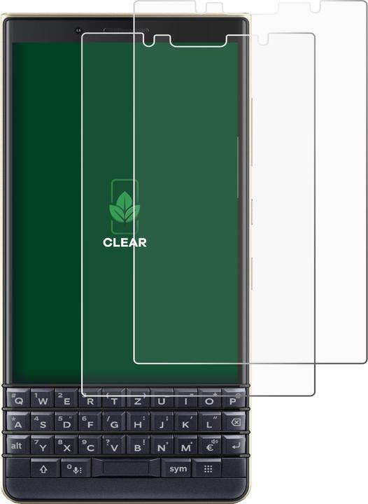 Produktbild ScreenLeaf Schutzfolie nachhaltiger Displayschutz Displayschutzfolie Folie Klar Transparent (2 Stück, Blackberry KEY2 LE)