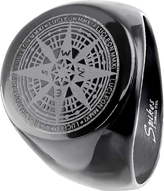 Produktbild Star Piercing Ring schwarz Kompassrose (Chirurgenstahl 316L, ohne Messing)