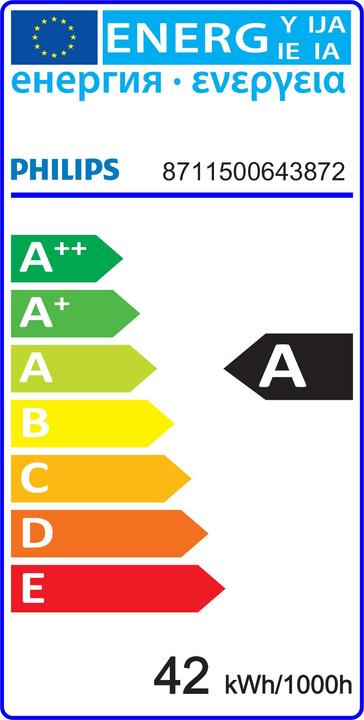 Energy Label Philips Fluorescent lamp (G5, 38 W, 3250 lm, 1 x, A)