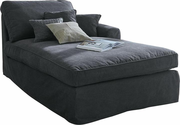 Image du produit Loberon Chaise longue Seaford gris foncé (1 place)