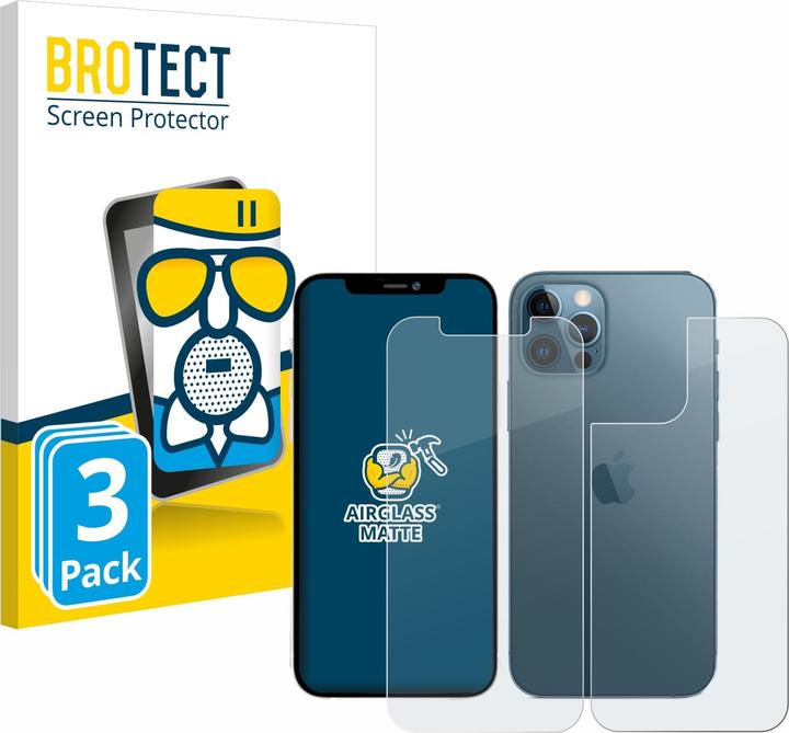 Produktbild BROTECT Schutzglas Schutzfolie Displayschutz Display Schutz Glas Folie matt (3 Stück, Apple iPhone 12 Pro Max)
