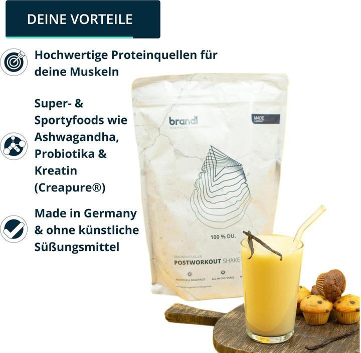 Actual product image Brandl-Nutrition Pulver Post Workout Vanilla 1000 g (Vanilla, 1 pcs., 1000 g)