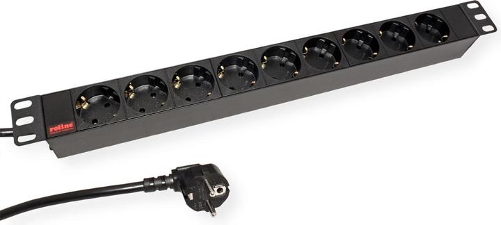 Actual product image Roline Power strip (rack (9 x, CEE 7/3, 2 m)