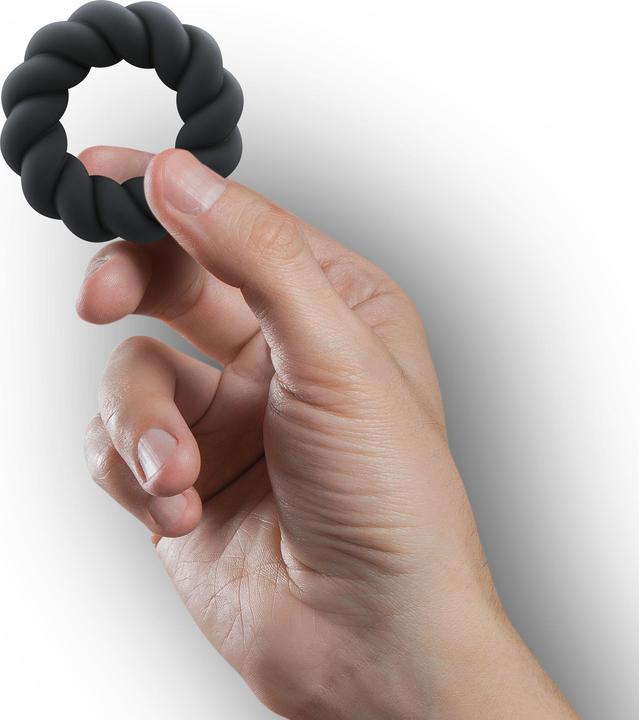 Productafbeelding Rocks-Off Twist - Niet-trillende Cockring - Zwart