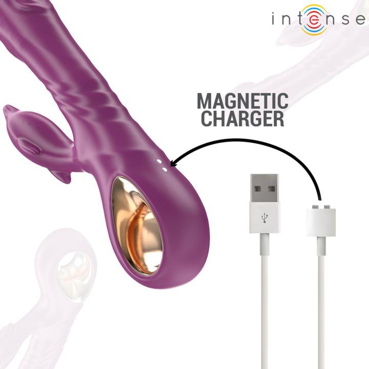 Actual product image Intense Halle Multifunktionsvibrator Mit Delfin-Stimulierender Zunge Lila