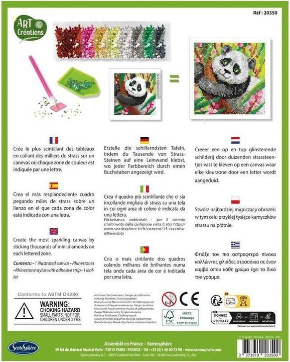 Produktbild Sentosphere Panda-Diamant-Leinwand