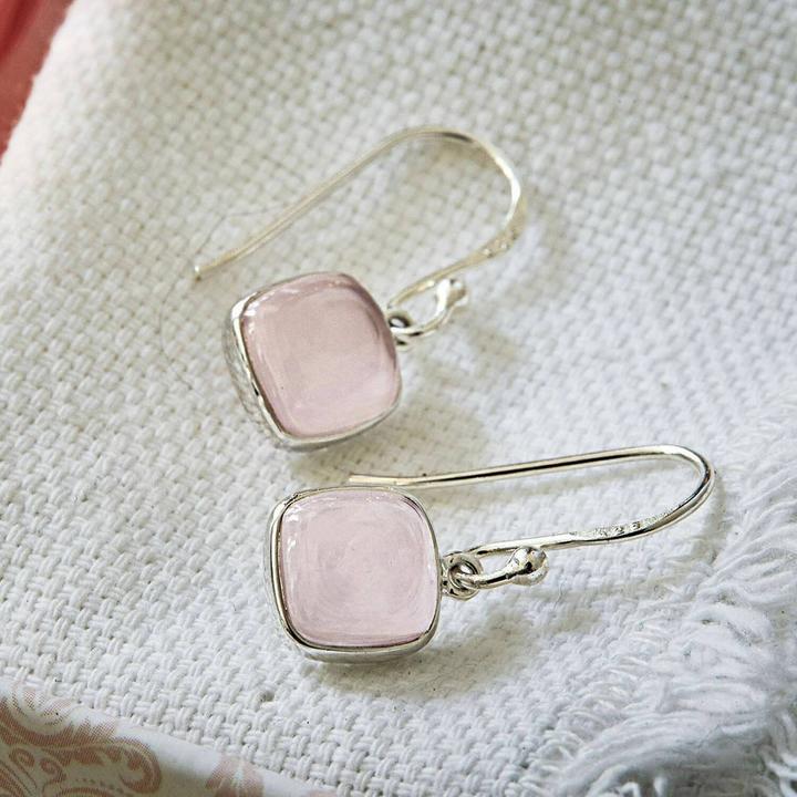 Immagine prodotto Loberon Orecchini Jasmine argento (Decorazione: quarzo rosa, Argento 925)