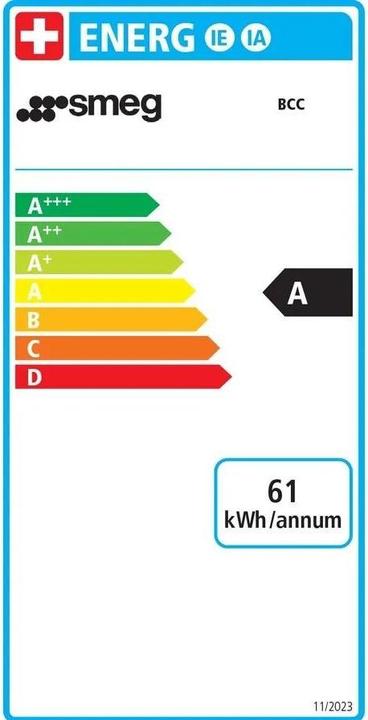 Energy Label Smeg BCC11BLMEU (EU plug)