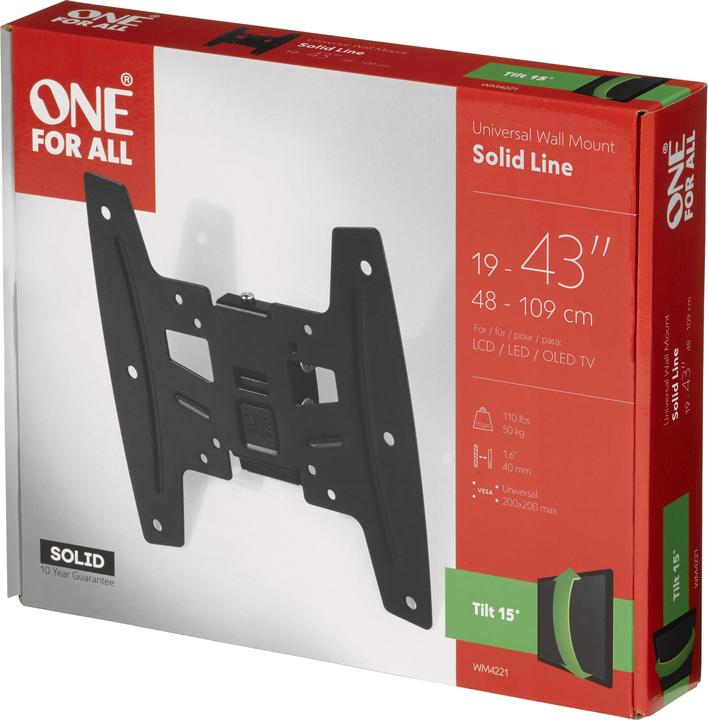 Image du produit One for All Solid WM4221 (Mur, 42", 50 kg)