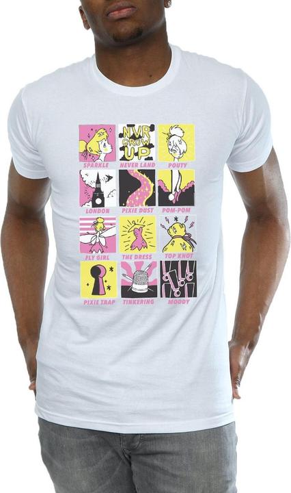 Actual product image Disney Mens Tinkerbell Squares T-Shirt (L)