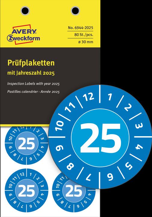 Produktbild Avery Prüfplaketten