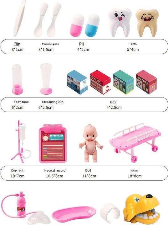 Image du produit Activity Board Mallette de médecin pour enfants, mallette de médecin jouet avec stéthoscope