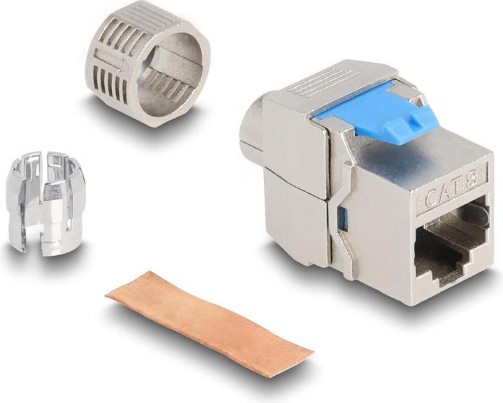 Actual product image Delock Keystone module RJ45 socket to LSA Cat.8.1 tool-free (Keystone module)