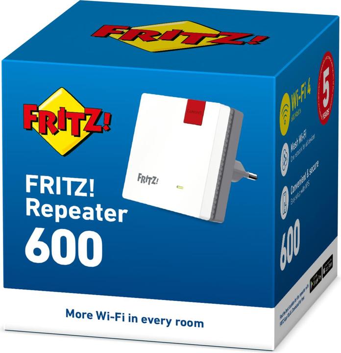 Immagine prodotto AVM FRITZ! ripetitore 600 WLAN Mesh International / CH (600 Mbit/s)