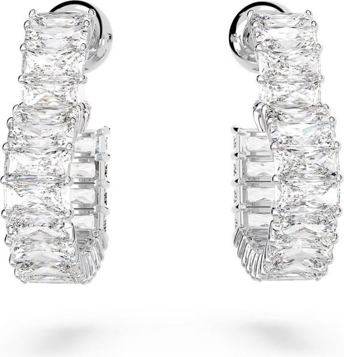 Actual product image Swarovski Matrix Creoles Heart Small White (Swarovski Metal)
