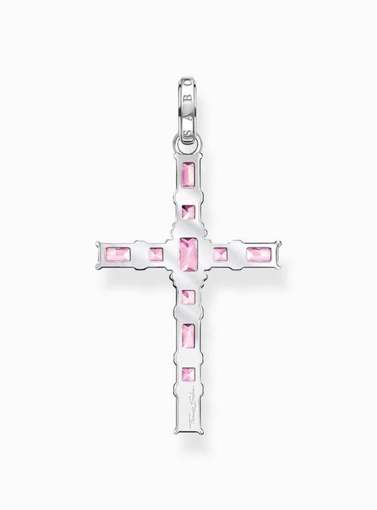 Produktbild Thomas Sabo Anhänger Kreuz pinke Steine silber (925er Silber)