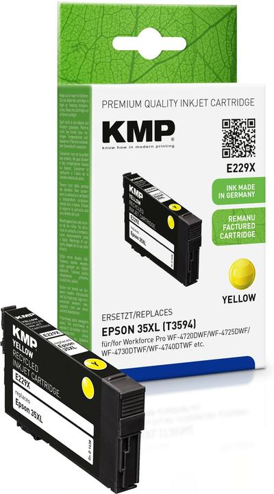 KMP E229X - Compatible - Jaune - Epson - Bloc simple - Workforce Pro WF-4720 DWF Wo (Y)
