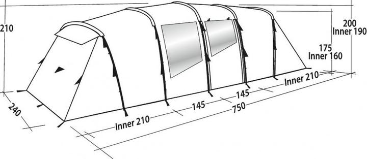 Immagine prodotto Easy Camp Tenda a tunnel Huntsville Twin 800 (Tenda a tunnel, 17.50 kg, 8 persone)