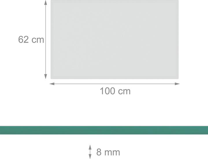 Actual product image Relaxdays Glasplatte (100 x 62 cm)