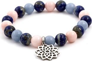 Produktbild Beneto Bead bracelet made of jade. lapis lazuli and angelite MINK70 / 17
