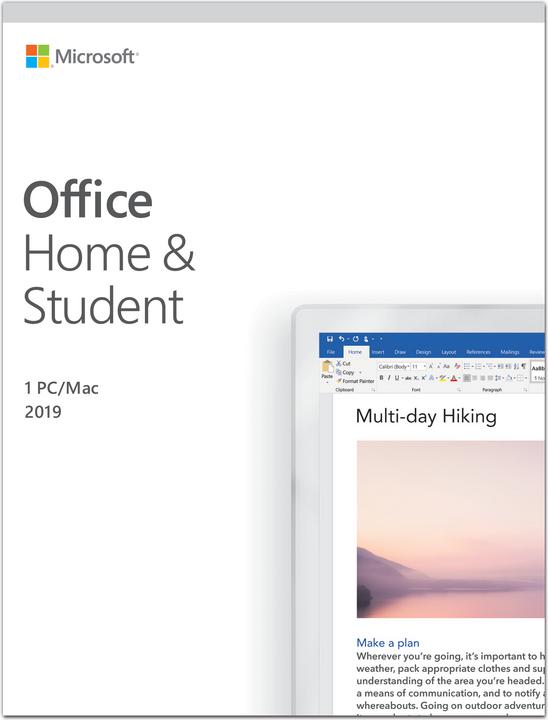 Actual product image Microsoft Office Home & Student 2019 English (1 User, unlimited)