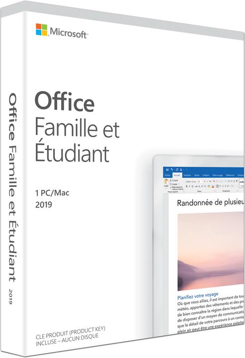 Produktbild Microsoft Office Home & Student 2019 Französisch (1 User, unbegrenzt)