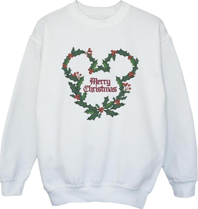 Disney Mickey Mouse Merry Christmas Holly Sweatshirt Mädchen