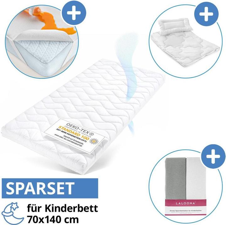 Julius Zöllner 6-piece mattress set for cot 70x140cm - Baby mattress Baby mattresses & children's mattresses (70 x 140 cm)