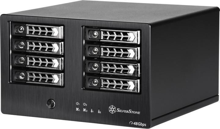 Image du produit Silverstone SST-TS821S - Boîtier externe de disque dur Mini SAS pour 8x 2.5" SAS/SATA HDD ou SSD avec (2.5")