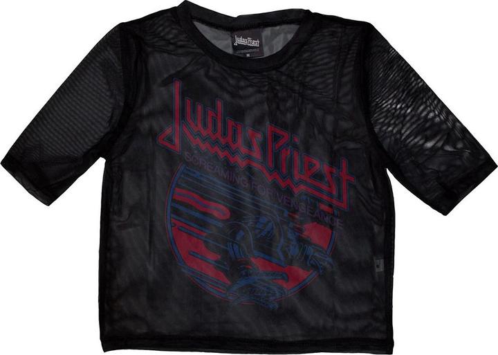 Judas Priest Screaming For Vengeance Netzgewebe Crop Top (Girlie)