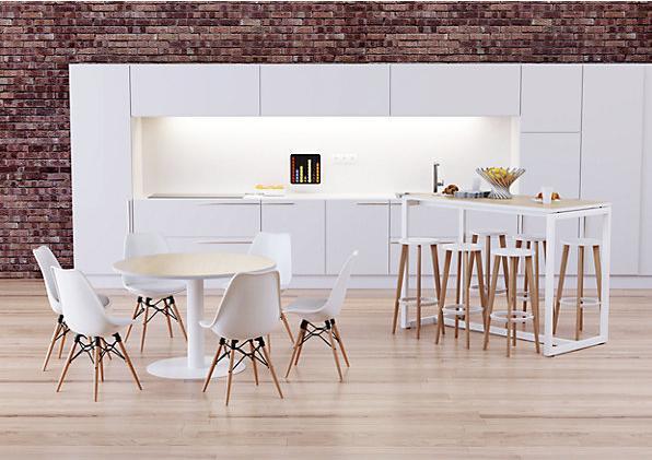 Produktbild Paperflow Besprechungstisch, Ø 1150 mm, 750 mm hoch, weiss