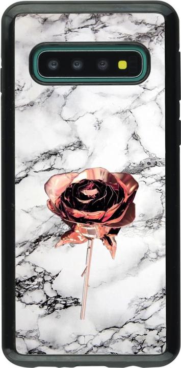 Produktbild PhoneLook Hülle Hybrid Armor schwarz Marble Rose Gold (Samsung Galaxy S10+)